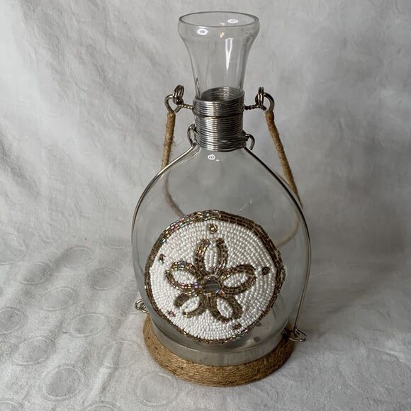 Pier 1 Other - Pier 1 Tealight Candle Holder Glass Beaded